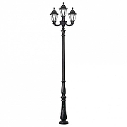 Фонарный столб Fumagalli Rut E26.205.R21.AXF1R цвет плафона/подвески Прозрачный, цвет арматуры Черный