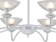 Люстра на штанге Arti Lampadari Fassano Fassano E 1.1.8 W цвет плафона/подвески Белый, Прозрачный, цвет арматуры Белый-1