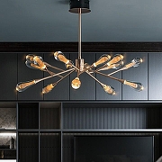 Люстра на штанге Imperiumloft FIAL FIAL-CH01 цвет плафона/подвески Прозрачный, цвет арматуры Золото-1