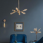 Люстра на штанге Imperiumloft FIAL FIAL-CH01 цвет плафона/подвески Прозрачный, цвет арматуры Золото-3