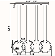Люстра Ambrella Light FL FL10598 цвет плафона/подвески Белый, Прозрачный, цвет арматуры Белый, Хром-6