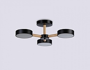 Люстра на штанге Ambrella Light FL FL4823 цвет плафона/подвески Черный, цвет арматуры Коричневый, Черный-1