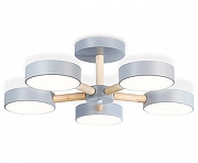 Люстра на штанге Ambrella Light FL FL4826 цвет плафона/подвески Серый, цвет арматуры Коричневый, Серый