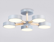 Люстра на штанге Ambrella Light FL FL4826 цвет плафона/подвески Серый, цвет арматуры Коричневый, Серый-1