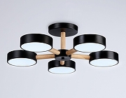 Люстра на штанге Ambrella Light FL FL4828 цвет плафона/подвески Черный, цвет арматуры Коричневый, Черный-2