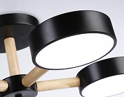 Люстра на штанге Ambrella Light FL FL4828 цвет плафона/подвески Черный, цвет арматуры Коричневый, Черный-5