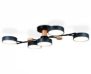 Люстра на штанге Ambrella Light FL FL4835 цвет плафона/подвески Черный, цвет арматуры Коричневый, Черный