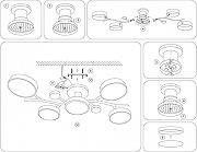 Люстра на штанге Ambrella Light FL FL4835 цвет плафона/подвески Черный, цвет арматуры Коричневый, Черный-7