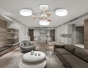 Люстра на штанге Ambrella Light FL FL4855 цвет плафона/подвески Белый, цвет арматуры Белый, Коричневый-6