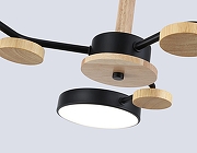 Люстра на штанге Ambrella Light FL FL4857 цвет плафона/подвески Черный, цвет арматуры Коричневый, Черный-5