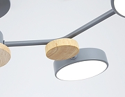 Люстра на штанге Ambrella Light FL FL4859 цвет плафона/подвески Серый, цвет арматуры Коричневый, Серый-6