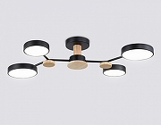 Люстра на штанге Ambrella Light FL FL4860 цвет плафона/подвески Черный, цвет арматуры Коричневый, Черный-1