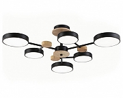 Люстра на штанге Ambrella Light FL FL4863 цвет плафона/подвески Черный, цвет арматуры Коричневый, Черный