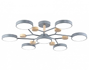 Люстра на штанге Ambrella Light FL FL4865 цвет плафона/подвески Серый, цвет арматуры Коричневый, Серый