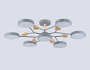 Люстра на штанге Ambrella Light FL FL4865 цвет плафона/подвески Серый, цвет арматуры Коричневый, Серый-4