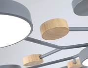 Люстра на штанге Ambrella Light FL FL4865 цвет плафона/подвески Серый, цвет арматуры Коричневый, Серый-6