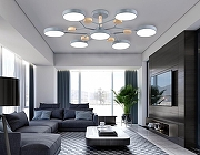 Люстра на штанге Ambrella Light FL FL4865 цвет плафона/подвески Серый, цвет арматуры Коричневый, Серый-7