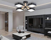 Люстра на штанге Ambrella Light FL FL4880 цвет плафона/подвески Черный, цвет арматуры Коричневый, Черный-6