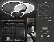 Люстра Ambrella Light FL FL5118 цвет плафона/подвески Белый, Черный, цвет арматуры Белый-3