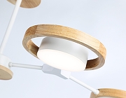 Люстра на штанге Ambrella Light FL FL51609 цвет плафона/подвески Белый, Бежевый, цвет арматуры Белый, Коричневый-5