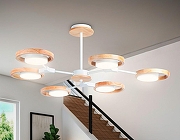 Люстра на штанге Ambrella Light FL FL51615 цвет плафона/подвески Белый, Бежевый, цвет арматуры Белый, Коричневый-6