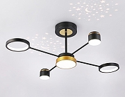 Люстра на штанге Ambrella Light FL FL51632 цвет плафона/подвески Черный, цвет арматуры Золото, Черный-1
