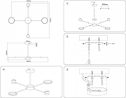 Люстра на штанге Ambrella Light FL FL51632 цвет плафона/подвески Черный, цвет арматуры Золото, Черный-12