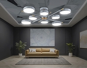 Люстра на штанге Ambrella Light FL FL516339 цвет плафона/подвески Медь, Серый, цвет арматуры Медь, Серый-6