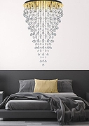 Люстра Arti Lampadari Flusso H Flusso H 1.4.80.615 G цвет плафона/подвески Прозрачный, цвет арматуры Золото-5