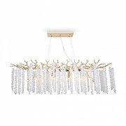 Люстра Freya Mineral FR1010PL-10G1 цвет плафона/подвески Прозрачный, цвет арматуры Золото-1