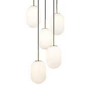 Люстра Freya Sharlot FR1012PL-05BS цвет плафона/подвески Белый, цвет арматуры Латунь-2