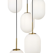 Люстра Freya Sharlot FR1012PL-05BS цвет плафона/подвески Белый, цвет арматуры Латунь-3