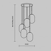 Люстра Freya Sharlot FR1012PL-05BS цвет плафона/подвески Белый, цвет арматуры Латунь-5