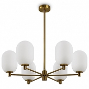 Люстра на штанге Freya Sharlot FR1012PL-06BS цвет плафона/подвески Белый, цвет арматуры Латунь