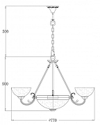 Люстра Freya Herbert FR2012-PL-09-BZ цвет плафона/подвески Белый, цвет арматуры Бронза-4