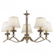 Люстра Freya Alessandra FR2016PL-05BZ цвет плафона/подвески Белый, цвет арматуры Бронза, Прозрачный