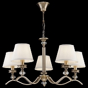 Люстра Freya Alessandra FR2016PL-05BZ цвет плафона/подвески Белый, цвет арматуры Бронза, Прозрачный-2