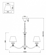 Люстра Freya Alessandra FR2016PL-05BZ цвет плафона/подвески Белый, цвет арматуры Бронза, Прозрачный-3