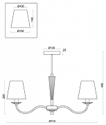 Люстра на штанге Freya Osborn FR2027PL-05N цвет плафона/подвески Белый, цвет арматуры Прозрачный, Никель-2