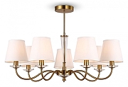 Люстра на штанге Freya Osborn FR2027PL-07BS цвет плафона/подвески Белый, цвет арматуры Латунь, Прозрачный