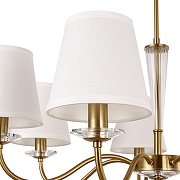 Люстра на штанге Freya Osborn FR2027PL-07BS цвет плафона/подвески Белый, цвет арматуры Латунь, Прозрачный-1