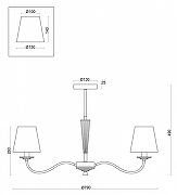 Люстра Freya Osborn FR2027PL-07N цвет плафона/подвески Белый, цвет арматуры Никель-2