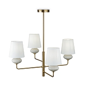 Люстра на штанге Freya Ceramics FR2029PL-04BS цвет белый, латунь-4