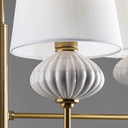 Люстра на штанге Freya Ceramics FR2029PL-04BS цвет белый, латунь-6