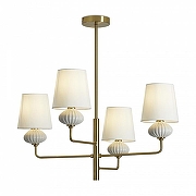 Люстра на штанге Freya Ceramics FR2029PL-04BS цвет плафона/подвески Белый, цвет арматуры Белый, Латунь-1