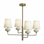 Люстра на штанге Freya Ceramics FR2029PL-04BS цвет плафона/подвески Белый, цвет арматуры Белый, Латунь-2