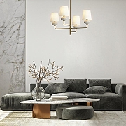 Люстра на штанге Freya Ceramics FR2029PL-04BS цвет плафона/подвески Белый, цвет арматуры Белый, Латунь-12