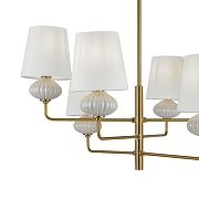 Люстра на штанге Freya Ceramics FR2029PL-06BS цвет белый, латунь-5