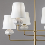 Люстра на штанге Freya Ceramics FR2029PL-06BS цвет плафона/подвески Белый, цвет арматуры Белый, Латунь-9