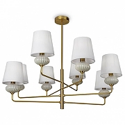 Люстра на штанге Freya Ceramics FR2029PL-08BS цвет плафона/подвески Белый, цвет арматуры Белый, Латунь